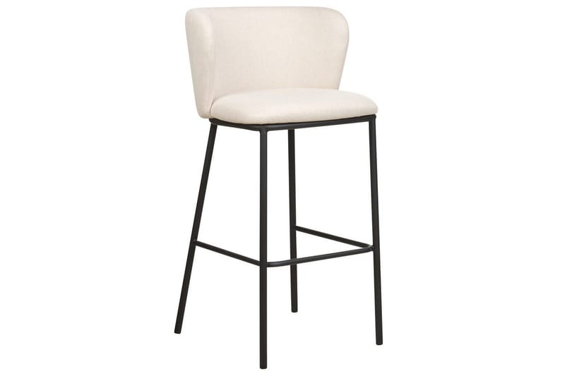 Barstol Mina set om 2 Vit-Svart - Vit-Svart - Möbler - Stolar & fåtöljer - Barstol & barpall