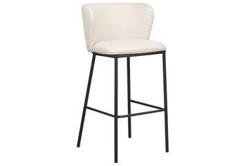 Barstol Mina set om 2 Vit-Svart - Vit-Svart - Möbler - Stolar & fåtöljer - Barstol & barpall