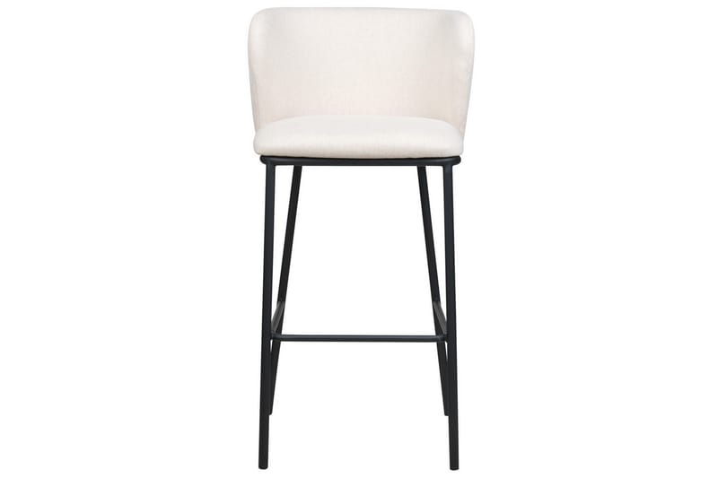Barstol Mina set om 2 Vit-Svart - Vit-Svart - Möbler - Stolar & fåtöljer - Barstol & barpall