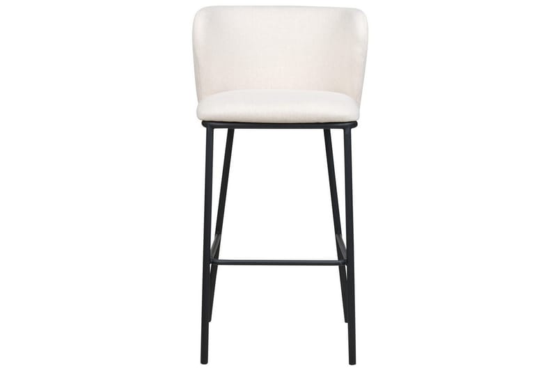 Barstol Mina set om 2 Vit-Svart - Vit-Svart - Möbler - Stolar & fåtöljer - Barstol & barpall