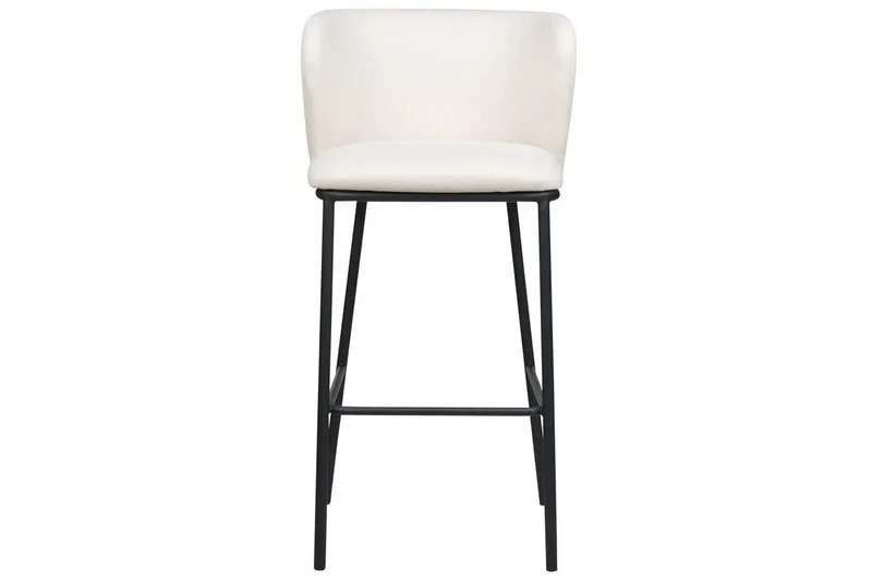 Barstol Mina set om 2 Vit-Svart - Vit-Svart - Möbler - Stolar & fåtöljer - Barstol & barpall