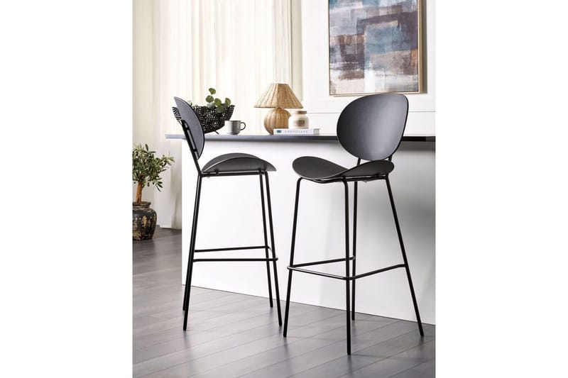 Barstol Shonto set om 2 Svart - Svart - Möbler - Stolar & fåtöljer - Barstol & barpall