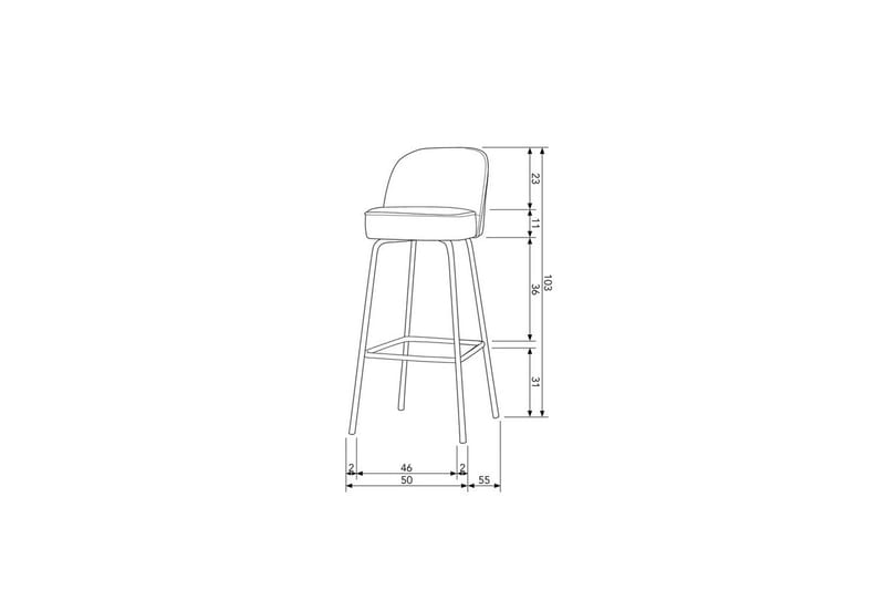 Barstol Vogue - Cognac, 80 cm - Möbler - Stolar & fåtöljer - Barstol & barpall