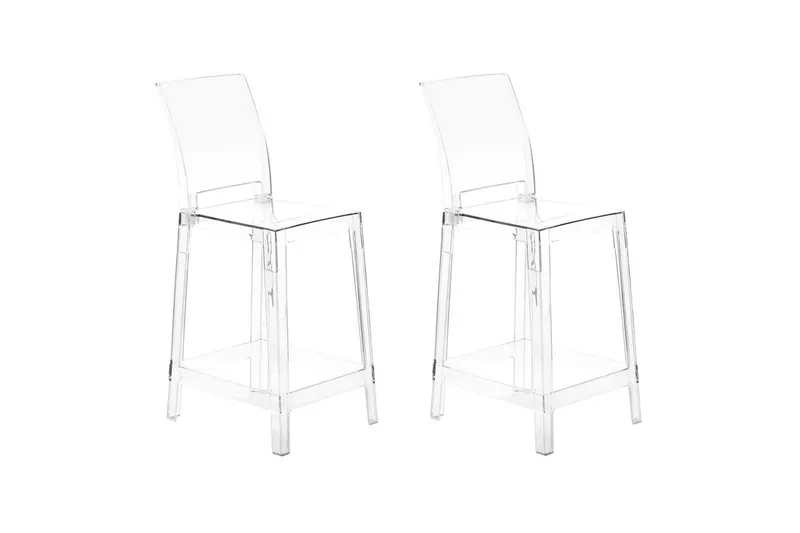 Barstol Wellington set om 2 Transparent, Transparent