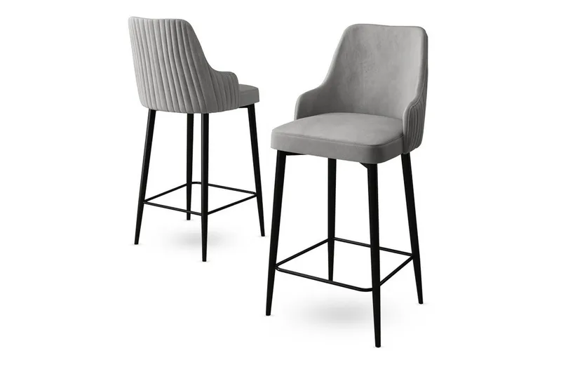 Barstol Ydra Grå / Svart - Grå / Svart - Möbler - Stolar & fåtöljer - Barstol & barpall