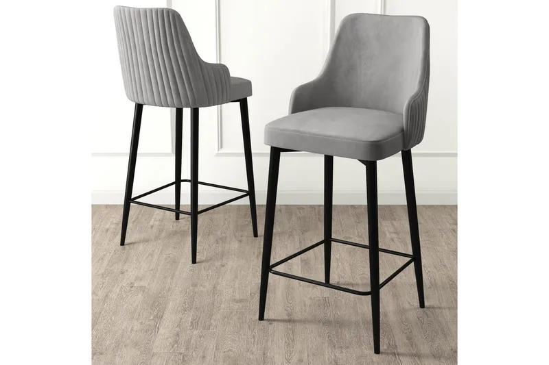 Barstol Ydra Grå / Svart - Grå / Svart - Möbler - Stolar & fåtöljer - Barstol & barpall
