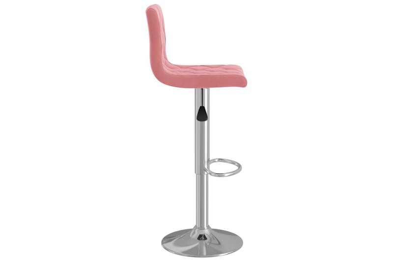 Barstolar 2 st rosa sammet - Rosa - Möbler - Stolar & fåtöljer - Barstol & barpall