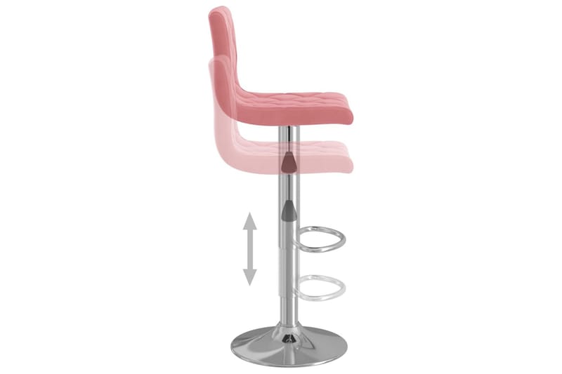 Barstolar 2 st rosa sammet - Rosa - Möbler - Stolar & fåtöljer - Barstol & barpall