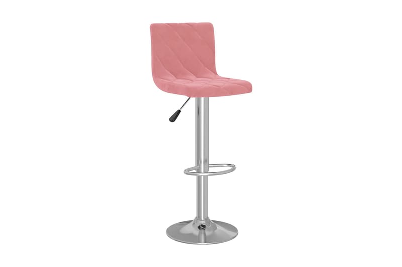 Barstolar 2 st rosa sammet - Rosa - Möbler - Stolar & fåtöljer - Barstol & barpall