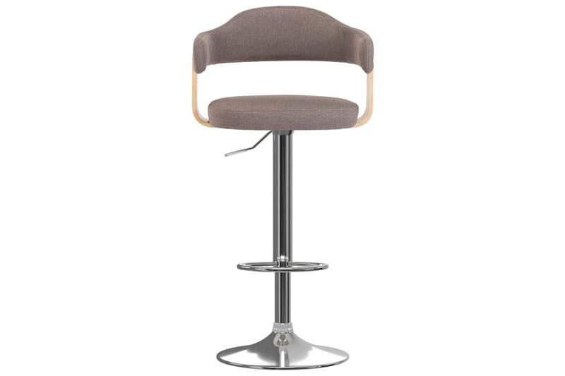Barstolar 2 st taupe böjträ och tyg - Brun - Möbler - Stolar & fåtöljer - Barstol & barpall