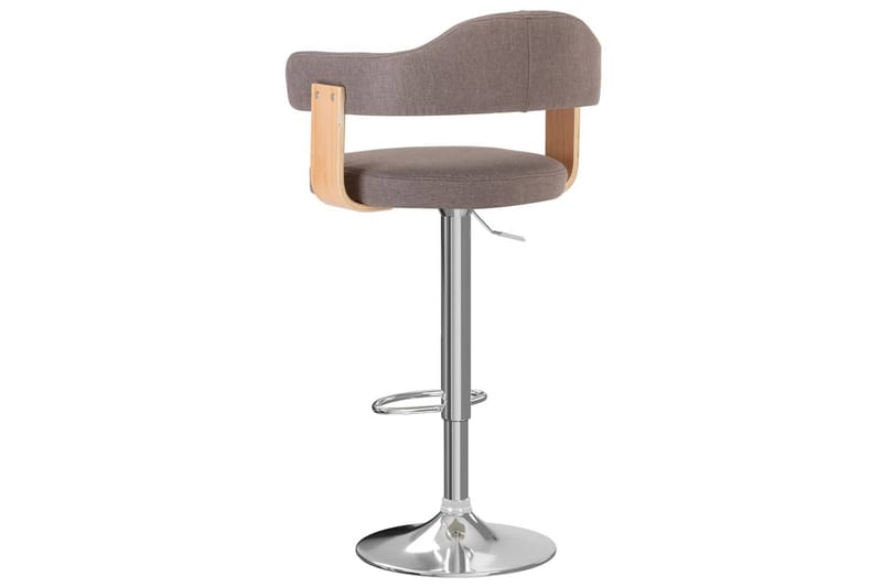 Barstolar 2 st taupe böjträ och tyg - Brun - Möbler - Stolar & fåtöljer - Barstol & barpall