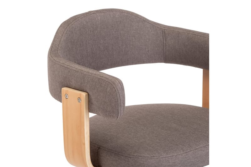 Barstolar 2 st taupe böjträ och tyg - Brun - Möbler - Stolar & fåtöljer - Barstol & barpall