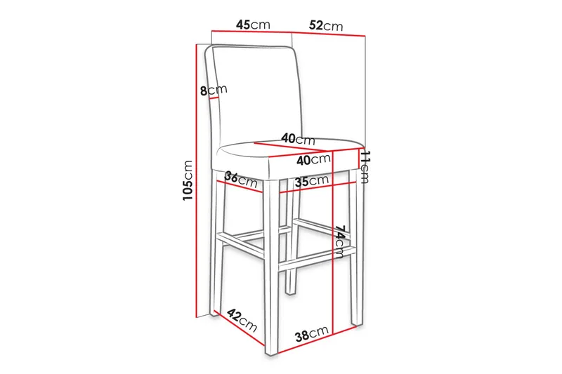 Barstol - Grå - Möbler - Stolar & fåtöljer - Barstol & barpall