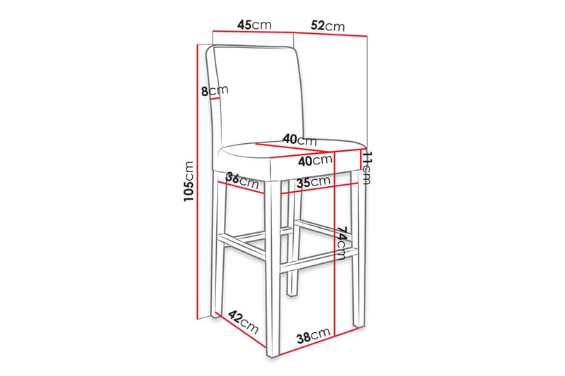Barstol - Grå - Möbler - Stolar & fåtöljer - Barstol & barpall