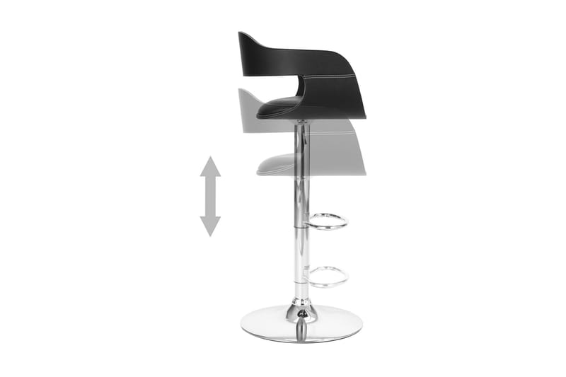 Barstol svart konstläder - Svart - Möbler - Stolar & fåtöljer - Barstol & barpall