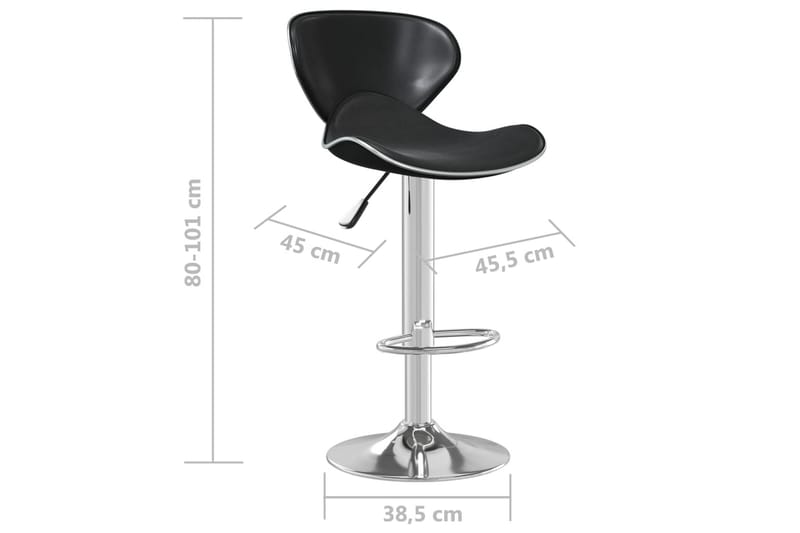 Barstol svart konstläder - Svart - Möbler - Stolar & fåtöljer - Barstol & barpall