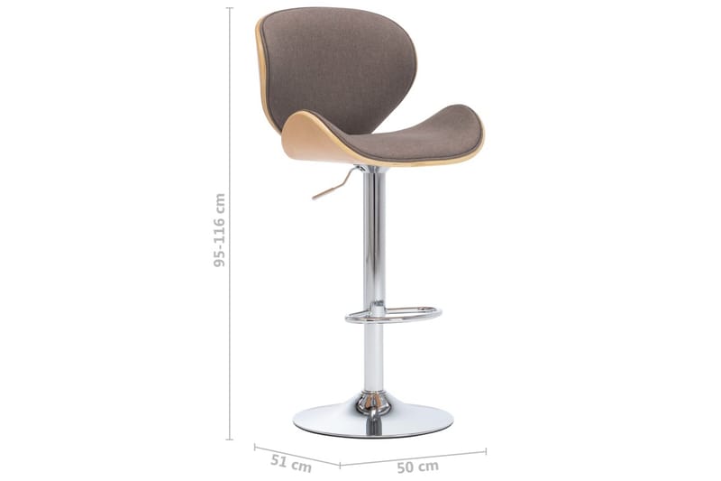 Barstol taupe tyg - Brun - Möbler - Stolar & fåtöljer - Barstol & barpall