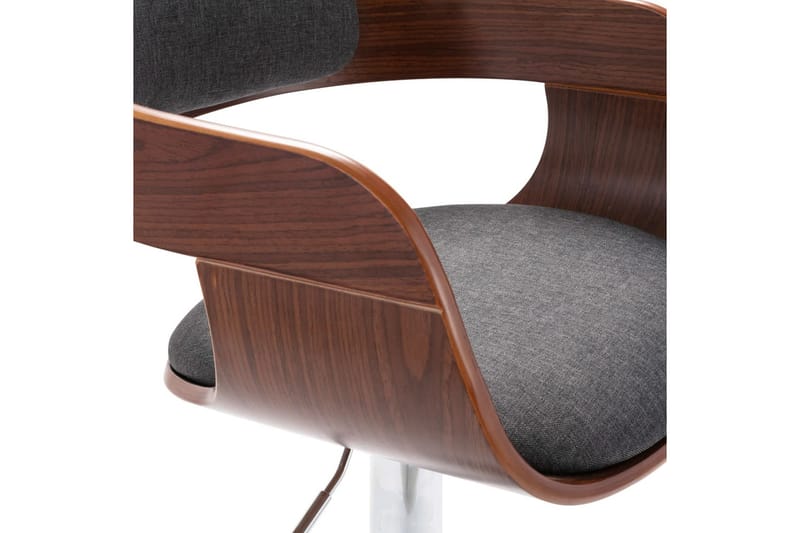 Barstol plywood och grått tyg - Grå - Möbler - Stolar & fåtöljer - Barstol & barpall