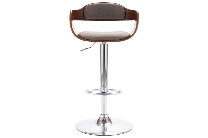 Barstol plywood och taupe tyg - Brun - Möbler - Stolar & fåtöljer - Barstol & barpall