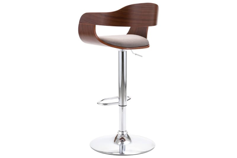 Barstol plywood och taupe tyg - Brun - Möbler - Stolar & fåtöljer - Barstol & barpall