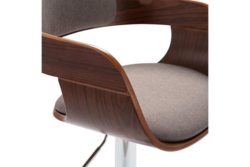 Barstol plywood och taupe tyg - Brun - Möbler - Stolar & fåtöljer - Barstol & barpall