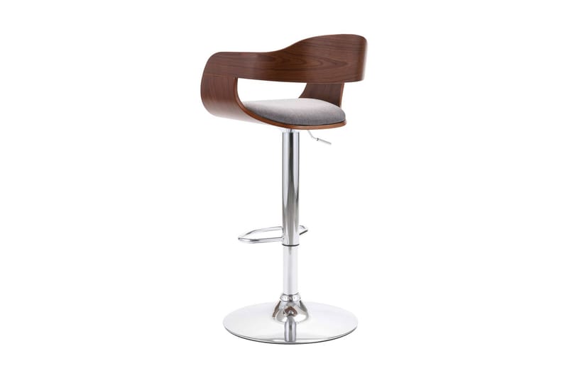 Barstol plywood och grått tyg - Grå - Möbler - Stolar & fåtöljer - Barstol & barpall
