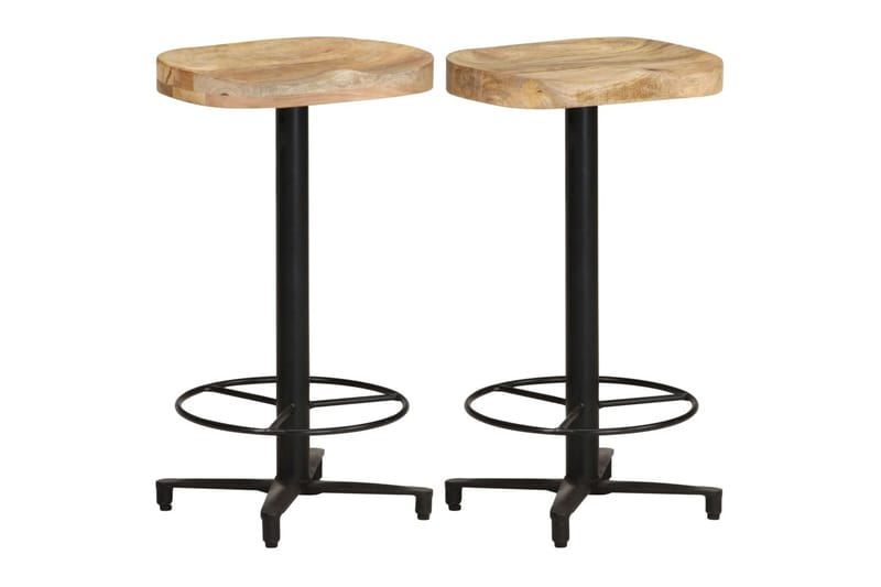 Barstolar 2 st 66 cm massivt mangoträ - Brun - Möbler - Stolar & fåtöljer - Barstol & barpall