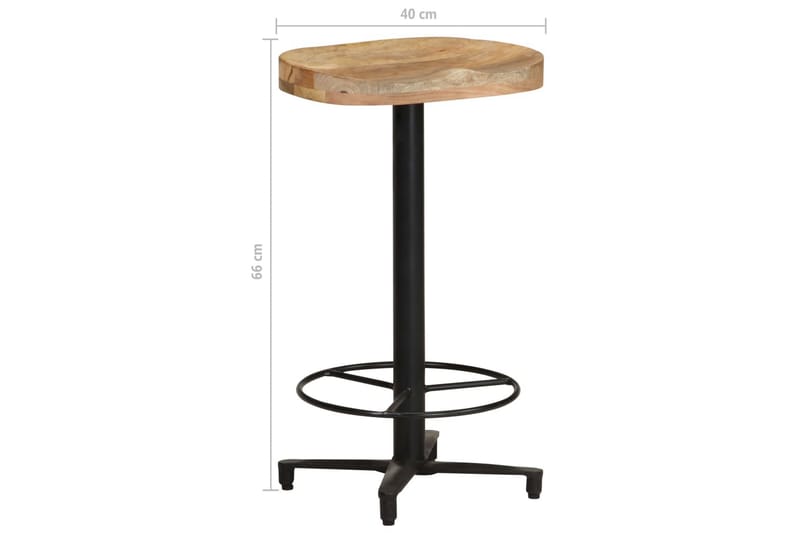 Barstolar 2 st 66 cm massivt mangoträ - Brun - Möbler - Stolar & fåtöljer - Barstol & barpall