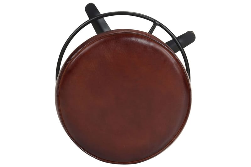 Barstolar 2 st 76 cm äkta läder - Brun - Möbler - Stolar & fåtöljer - Barstol & barpall