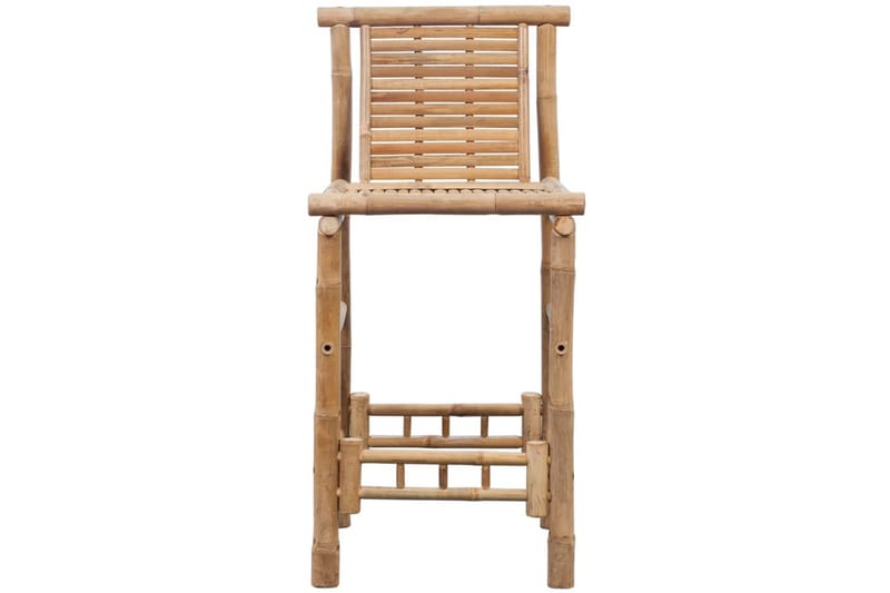 Barstolar 2 st bambu - Brun - Möbler - Stolar & fåtöljer - Barstol & barpall