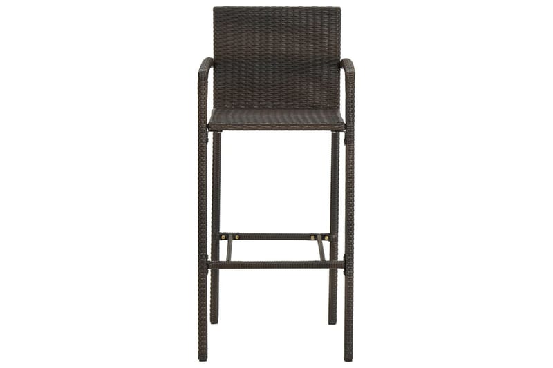 Barstolar 2 st brun konstrotting - Brun - Möbler - Stolar & fåtöljer - Barstol & barpall