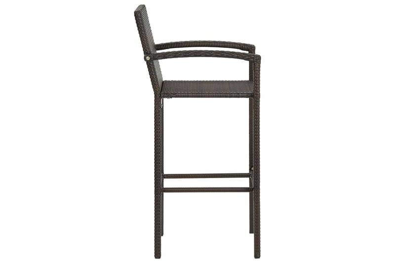 Barstolar 2 st brun konstrotting - Brun - Möbler - Stolar & fåtöljer - Barstol & barpall