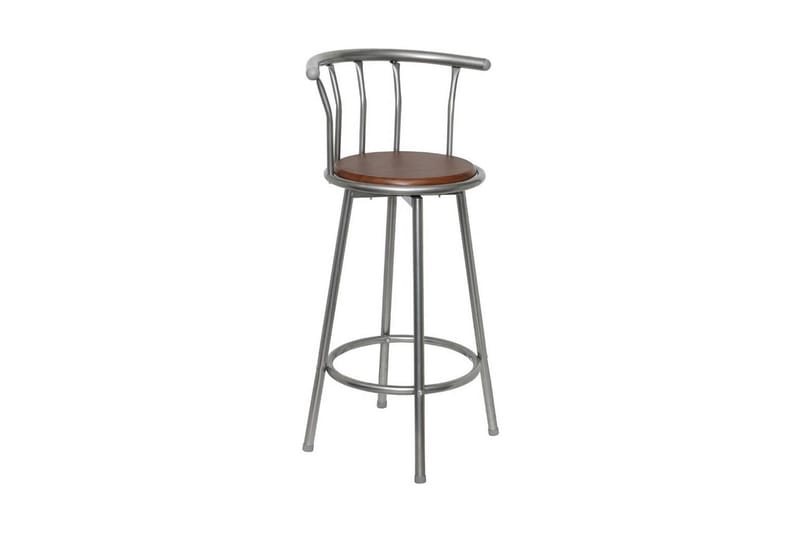 Barstolar 2 st brun stål - Brun - Möbler - Stolar & fåtöljer - Barstol & barpall