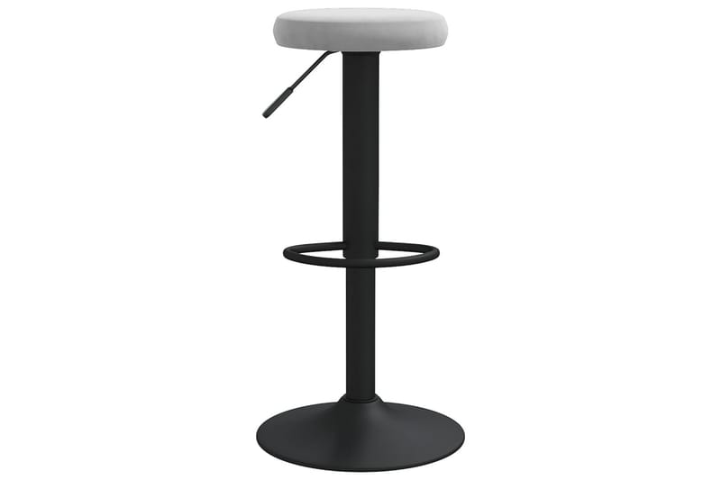 Barstolar 2 st ljusgrå sammet - Grå - Möbler - Stolar & fåtöljer - Barstol & barpall