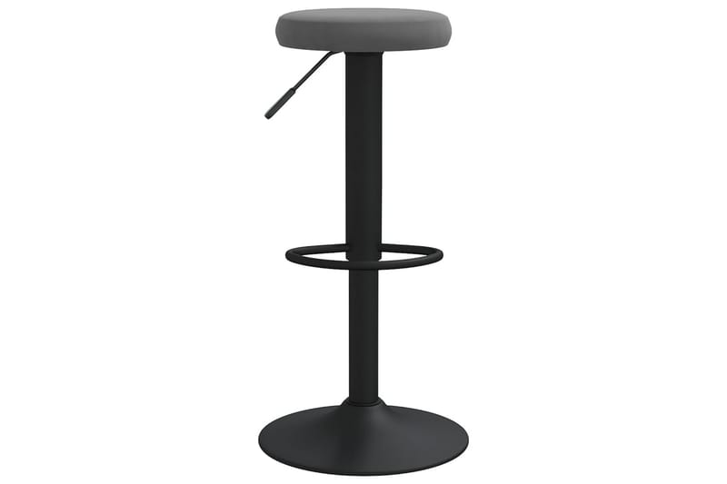 Barstolar 2 st mörkgrå sammet - Grå - Möbler - Stolar & fåtöljer - Barstol & barpall