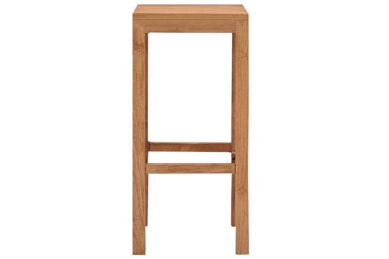 Barstolar 2 st massiv teak - Brun - Möbler - Stolar & fåtöljer - Barstol & barpall