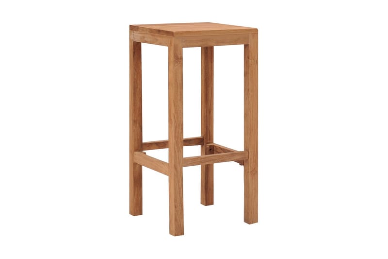 Barstolar 2 st massiv teak - Brun - Möbler - Stolar & fåtöljer - Barstol & barpall
