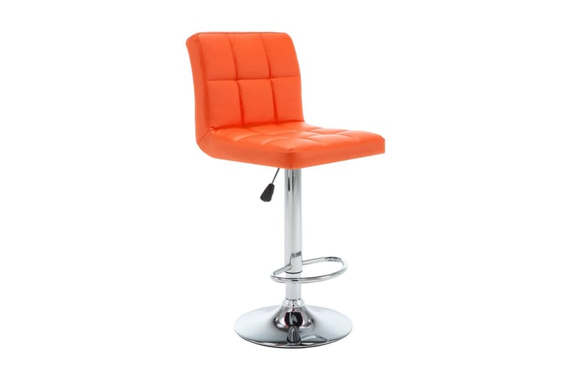 Barstolar 2 st orange konstläder - Orange - Möbler - Stolar & fåtöljer - Barstol & barpall