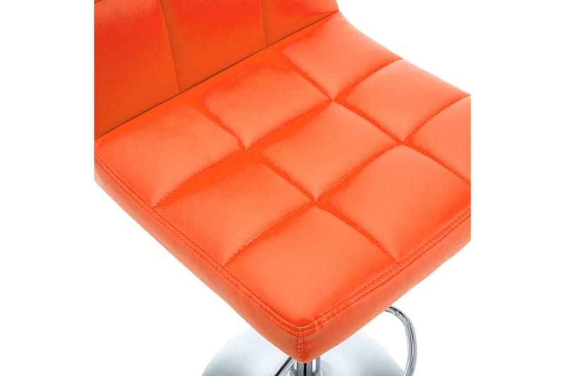 Barstolar 2 st orange konstläder - Orange - Möbler - Stolar & fåtöljer - Barstol & barpall
