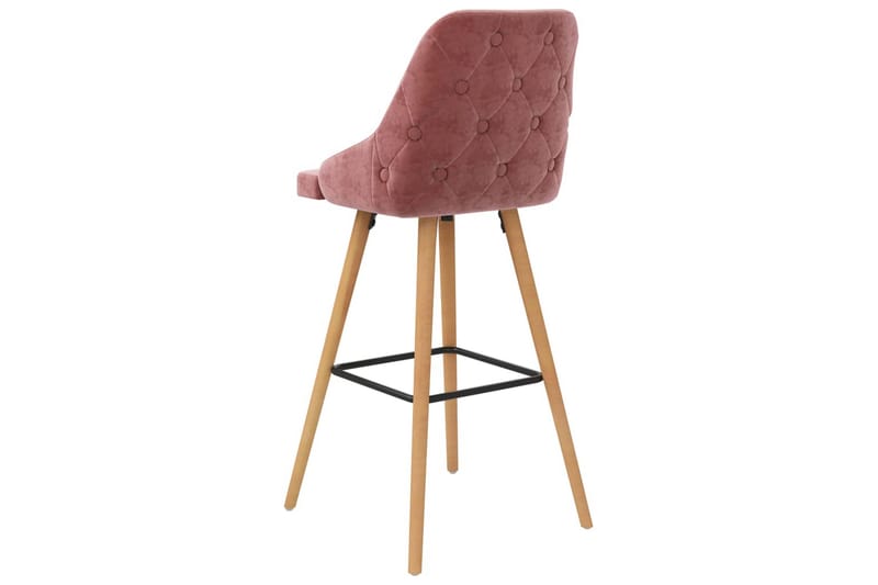 Barstolar 2 st rosa sammet - Rosa - Möbler - Stolar & fåtöljer - Barstol & barpall
