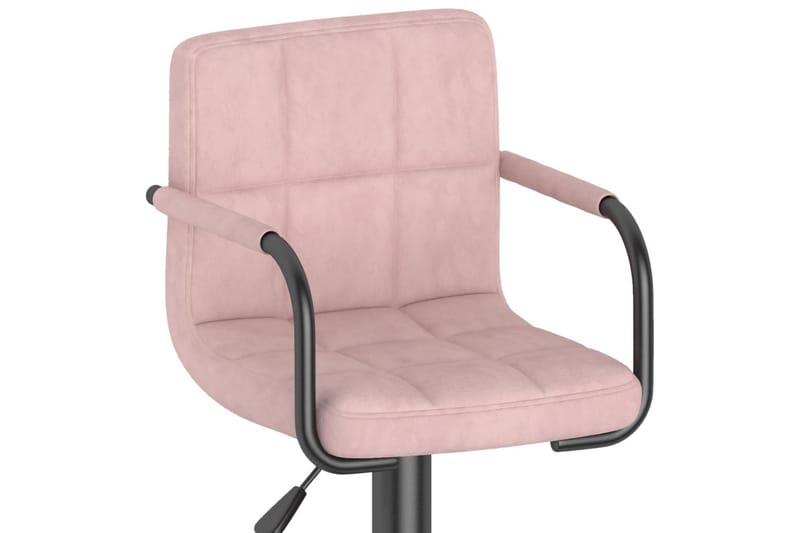 Barstolar 2 st rosa sammet - Rosa - Möbler - Stolar & fåtöljer - Barstol & barpall