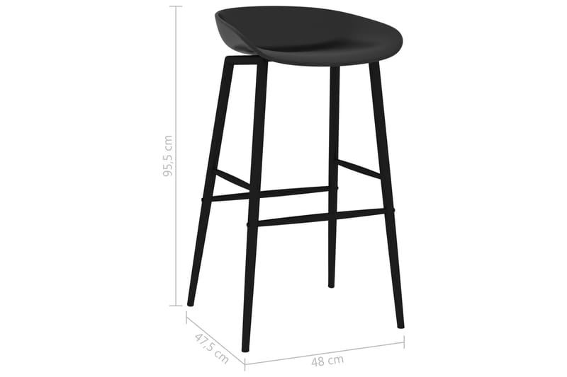 Barstolar 2 st svart - Svart - Möbler - Stolar & fåtöljer - Barstol & barpall
