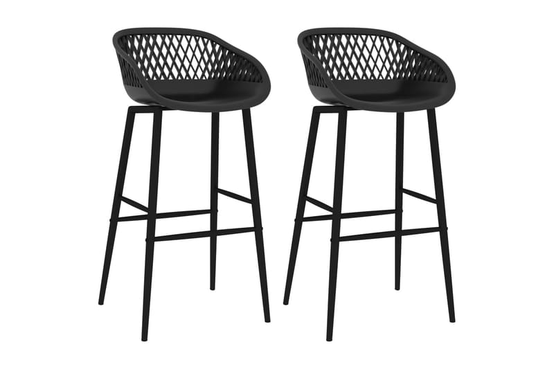 Barstolar 2 st svart - Svart - Möbler - Stolar & fåtöljer - Barstol & barpall