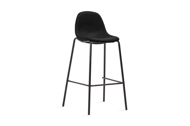 Barstolar 2 st svart tyg - Svart - Möbler - Stolar & fåtöljer - Barstol & barpall