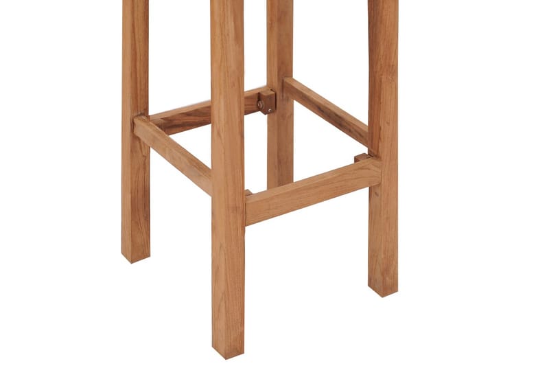 Barstolar 4 st massiv teak - Brun - Möbler - Stolar & fåtöljer - Barstol & barpall