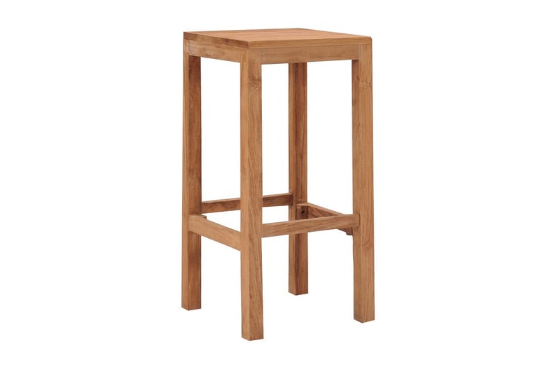 Barstolar 4 st massiv teak - Brun - Möbler - Stolar & fåtöljer - Barstol & barpall