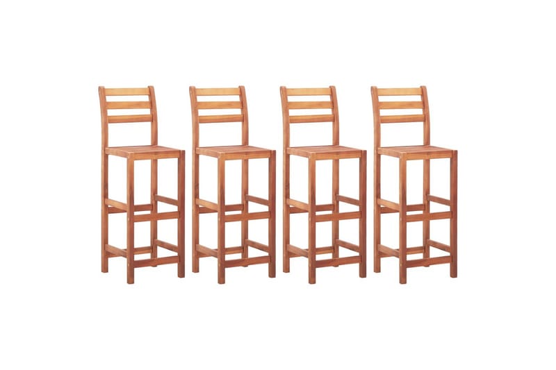 Barstolar 4 st massivt akaciaträ - Brun - Möbler - Stolar & fåtöljer - Barstol & barpall