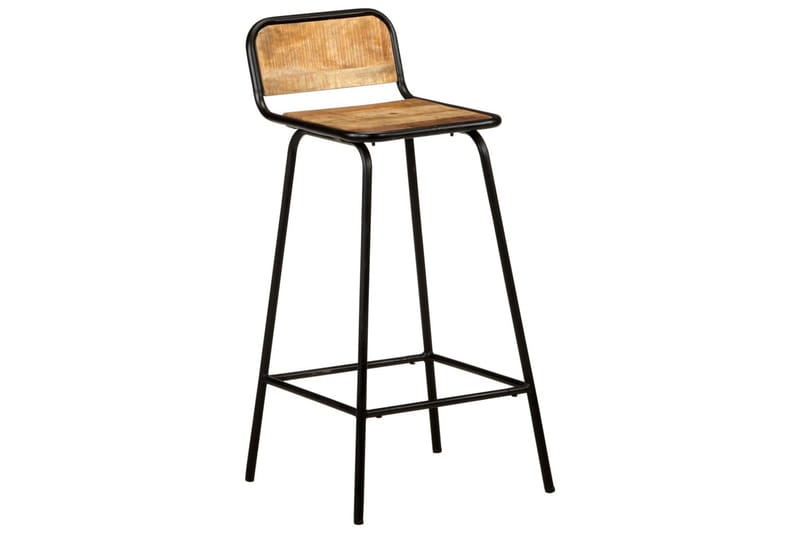 Barstolar 4 st massivt mangoträ - Brun - Möbler - Stolar & fåtöljer - Barstol & barpall