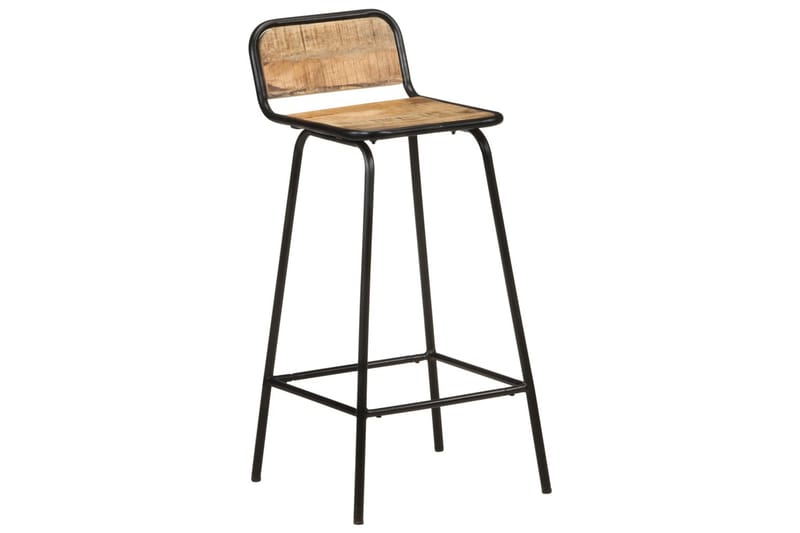 Barstolar 4 st massivt mangoträ - Brun - Möbler - Stolar & fåtöljer - Barstol & barpall