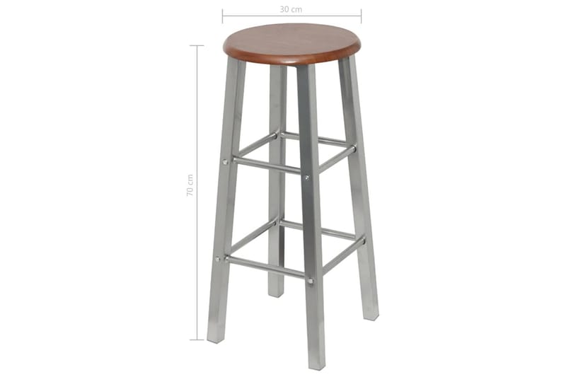 Barstolar 4 st silver och brun MDF - Brun - Möbler - Stolar & fåtöljer - Barstol & barpall